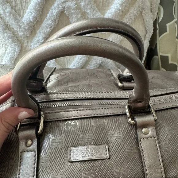 Gucci Metallic Monogram Carry On Convertible Duffle